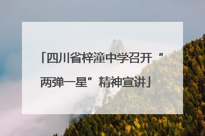 四川省梓潼中学召开“两弹一星”精神宣讲