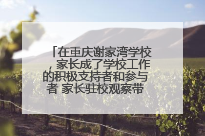在重庆谢家湾学校，家长成了学校工作的积极支持者和参与者 家长驻校观察带来可喜变化
