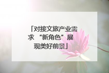 对接文旅产业需求 “新角色”展现美好前景
