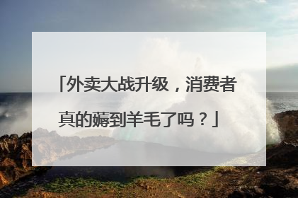外卖大战升级，消费者真的薅到羊毛了吗？