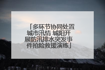 多环节协同处置城市汛情 城阳开展防汛排水突发事件抢险救援演练