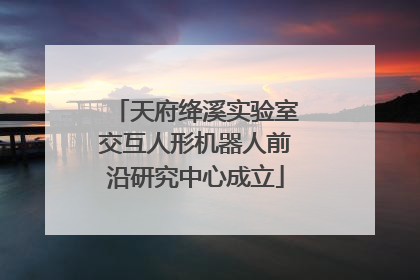 天府绛溪实验室交互人形机器人前沿研究中心成立
