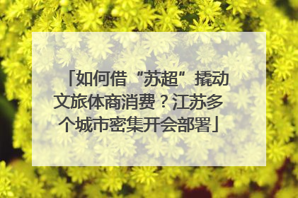 如何借“苏超”撬动文旅体商消费？江苏多个城市密集开会部署