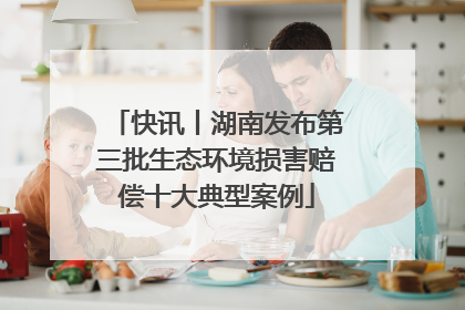 快讯丨湖南发布第三批生态环境损害赔偿十大典型案例
