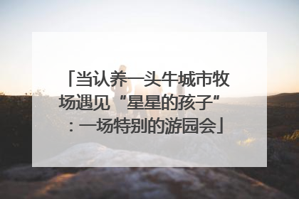 当认养一头牛城市牧场遇见“星星的孩子”：一场特别的游园会