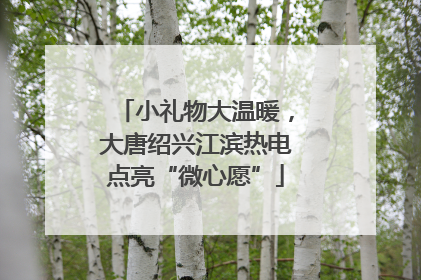 小礼物大温暖，大唐绍兴江滨热电点亮“微心愿”