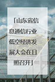 山东省信息通信行业低空经济发展大会在日照召开