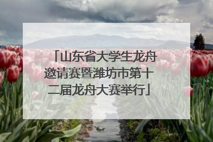 山东省大学生龙舟邀请赛暨潍坊市第十二届龙舟大赛举行