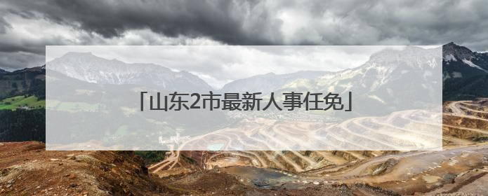 山东2市最新人事任免