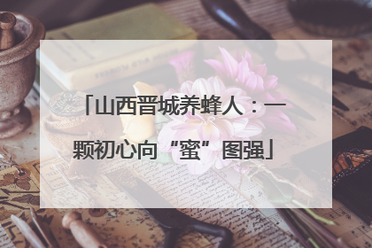 山西晋城养蜂人：一颗初心向“蜜”图强