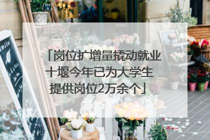 岗位扩增量撬动就业 十堰今年已为大学生提供岗位2万余个