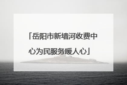 岳阳市新墙河收费中心为民服务暖人心