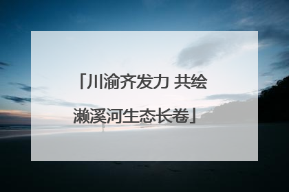 川渝齐发力 共绘濑溪河生态长卷