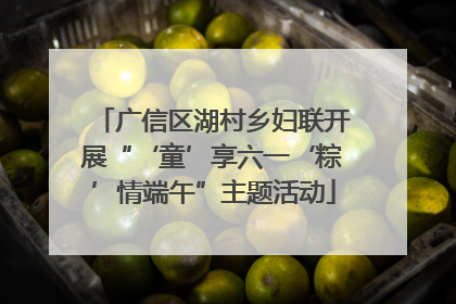 广信区湖村乡妇联开展“‘童’享六一‘粽’情端午”主题活动