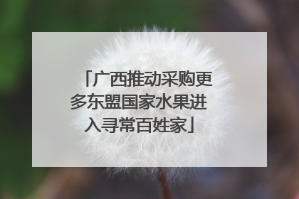 广西推动采购更多东盟国家水果进入寻常百姓家