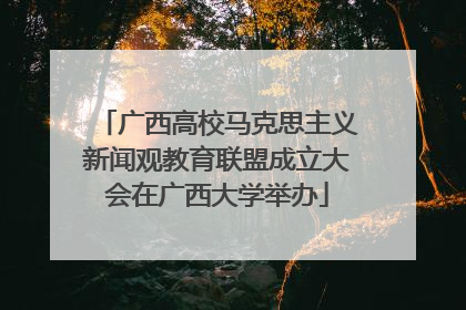 广西高校马克思主义新闻观教育联盟成立大会在广西大学举办