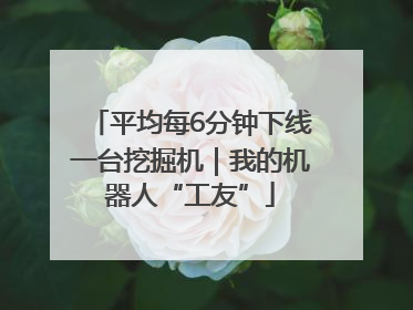 平均每6分钟下线一台挖掘机｜我的机器人“工友”