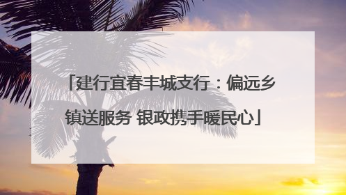 建行宜春丰城支行：偏远乡镇送服务 银政携手暖民心