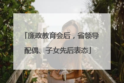 廉政教育会后，省领导配偶、子女先后表态