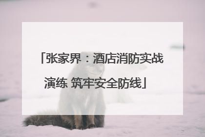 张家界：酒店消防实战演练 筑牢安全防线