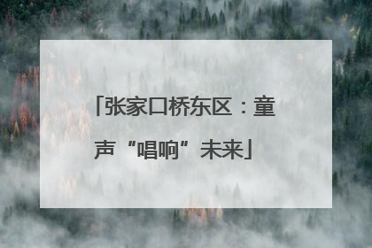 张家口桥东区：童声“唱响”未来