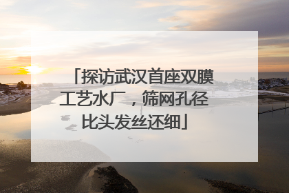 探访武汉首座双膜工艺水厂，筛网孔径比头发丝还细