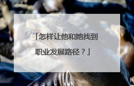 怎样让他和她找到职业发展路径？