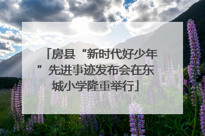 房县“新时代好少年”先进事迹发布会在东城小学隆重举行