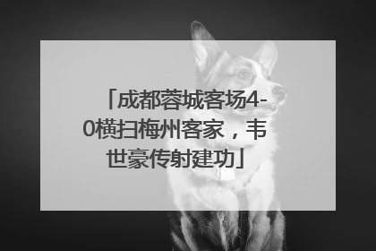 成都蓉城客场4-0横扫梅州客家，韦世豪传射建功