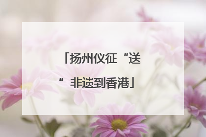 扬州仪征“送”非遗到香港