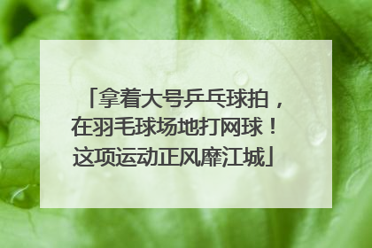 拿着大号乒乓球拍，在羽毛球场地打网球！这项运动正风靡江城