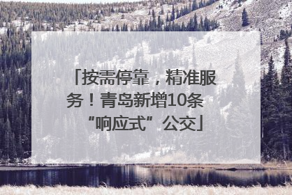 按需停靠，精准服务！青岛新增10条“响应式”公交