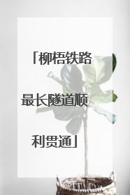 柳梧铁路最长隧道顺利贯通