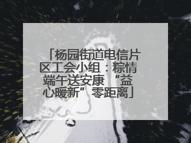 杨园街道电信片区工会小组：粽情端午送安康 “益心暖新”零距离
