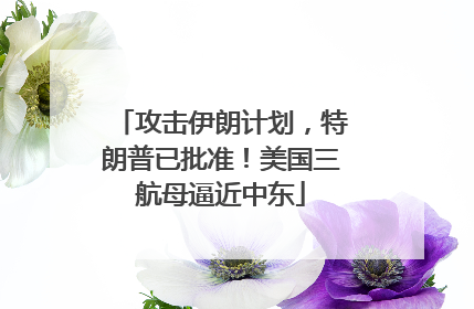 攻击伊朗计划，特朗普已批准！美国三航母逼近中东