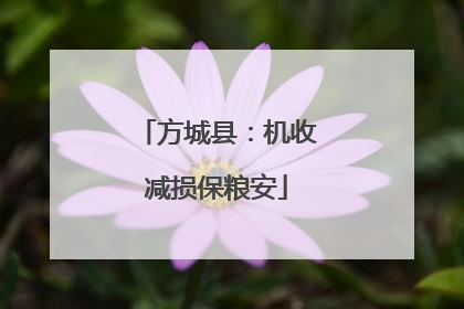 方城县：机收减损保粮安