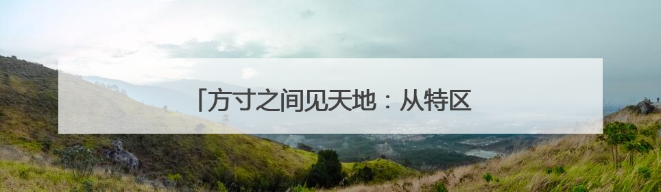 方寸之间见天地：从特区试验田到提振消费引擎