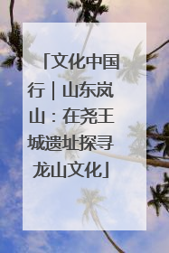 文化中国行｜山东岚山：在尧王城遗址探寻龙山文化