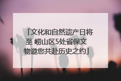 文化和自然遗产日将至 崂山区5处省保文物邀您共赴历史之约