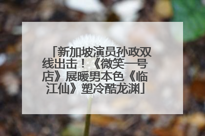 新加坡演员孙政双线出击！《微笑一号店》展暖男本色《临江仙》塑冷酷龙渊