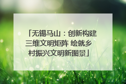 无锡马山：创新构建三维文明矩阵 绘就乡村振兴文明新图景
