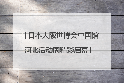 日本大阪世博会中国馆河北活动周精彩启幕