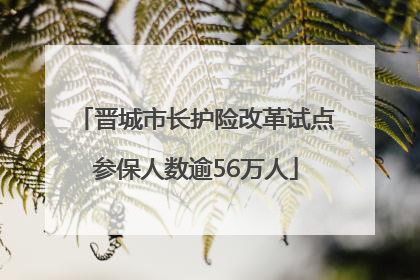 晋城市长护险改革试点参保人数逾56万人