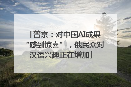 普京：对中国AI成果“感到惊喜”，俄民众对汉语兴趣正在增加