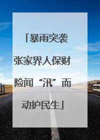 暴雨突袭 张家界人保财险闻“汛”而动护民生