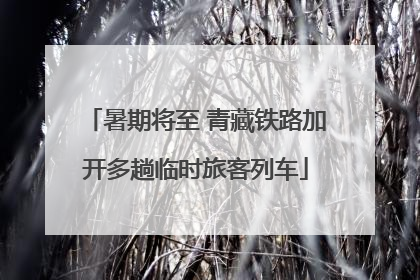 暑期将至 青藏铁路加开多趟临时旅客列车