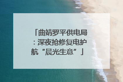 曲靖罗平供电局：深夜抢修复电护航“晨光生意”