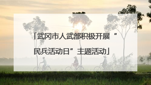 武冈市人武部积极开展“民兵活动日”主题活动