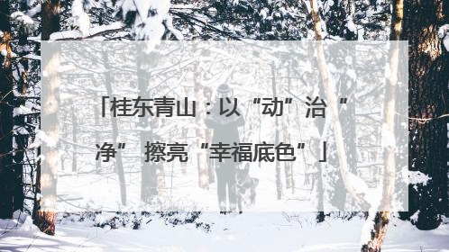 桂东青山：以“动”治“净” 擦亮“幸福底色”
