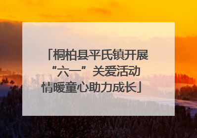 桐柏县平氏镇开展“六一”关爱活动 情暖童心助力成长